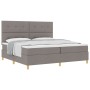 Cama con Somier con Colchón Taupe 200x200 cm Tela by , Beds and slatted bases - Ref: Foro24-3339648, Price: 738,23 €, Discoun...