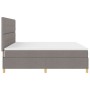Cama con Somier con Colchón Taupe 200x200 cm Tela de , Camas y somieres - Ref: Foro24-3339648, Precio: 740,52 €