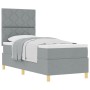 Cama Box Spring con Colchón Gris Claro 80x200 cm Tela by , Beds and slatted bases - Ref: Foro24-3339651, Price: 318,01 €, Dis...
