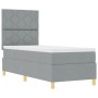 Cama Box Spring con Colchón Gris Claro 80x200 cm Tela by , Beds and slatted bases - Ref: Foro24-3339651, Price: 318,01 €, Dis...