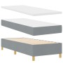 Cama Box Spring con Colchón Gris Claro 80x200 cm Tela by , Beds and slatted bases - Ref: Foro24-3339651, Price: 318,01 €, Dis...