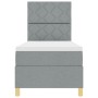Cama Box Spring con Colchón Gris Claro 80x200 cm Tela by , Beds and slatted bases - Ref: Foro24-3339651, Price: 318,01 €, Dis...