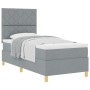 Cama con Box Spring y Colchón Gris Claro Individual Tela | Foro24.es | Tu tienda online para hogar, jardín y más Foro24.es