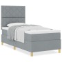Cama con Box Spring y Colchón Gris Claro Individual Tela | Foro24.es | Tu tienda online para hogar, jardín y más Foro24.es