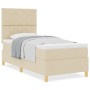 Cama tipo box spring con colchón crema individual tela by , Beds and slatted bases - Ref: Foro24-3339663, Price: 340,39 €, Di...