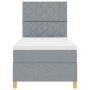 Cama con Base de Resortes con Colchón Gris Claro 90x200 cm Tela by , Beds and slatted bases - Ref: Foro24-3339665, Price: 349...