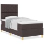 Cama con somier Marrón oscuro 90x200 cm Tela by , Beds and slatted bases - Ref: Foro24-3339668, Price: 341,90 €, Discount: %