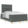 Cama Base de Resorte con Colchón Gris Oscuro Doble Pequeña Tela by , Beds and slatted bases - Ref: Foro24-3339680, Price: 401...