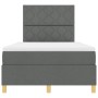 Cama Base de Resorte con Colchón Gris Oscuro Doble Pequeña Tela by , Beds and slatted bases - Ref: Foro24-3339680, Price: 401...