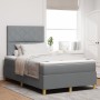 Cama Box Resortes con Colchón Gris Claro 120x200 cm Tela by , Beds and slatted bases - Ref: Foro24-3339686, Price: 420,58 €, ...