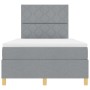 Cama Box Resortes con Colchón Gris Claro 120x200 cm Tela by , Beds and slatted bases - Ref: Foro24-3339686, Price: 420,58 €, ...