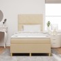 Cama Box Spring con Colchón Crema 120x200 cm Tela | Foro24.es | Tu tienda online para hogar, jardín y más Foro24.es