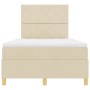 Cama Box Spring con Colchón Crema 120x200 cm Tela | Foro24.es | Tu tienda online para hogar, jardín y más Foro24.es