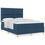 Cama de muelles con colchón azul 140x190 cm tela | Foro24.es | Tu tienda online para hogar, jardín y más Foro24.es