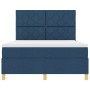 Cama de muelles con colchón azul 140x190 cm tela | Foro24.es | Tu tienda online para hogar, jardín y más Foro24.es