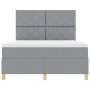 Cama de Base con Colchón Gris Claro 140x200 cm Tela | Foro24.es | Tu tienda online para hogar, jardín y más Foro24.es
