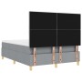 Cama de Base con Colchón Gris Claro 140x200 cm Tela | Foro24.es | Tu tienda online para hogar, jardín y más Foro24.es
