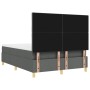 Cama Box Spring con Colchón Gris Oscuro 140x200 cm Tela de , Camas y somieres - Ref: Foro24-3339701, Precio: 504,93 €