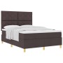Cama con Box Spring y Colchón Marrón Oscuro 140x200 cm Tela | Foro24.es | Tu tienda online para hogar, jardín y más Foro24.es