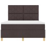 Cama con Box Spring y Colchón Marrón Oscuro 140x200 cm Tela | Foro24.es | Tu tienda online para hogar, jardín y más Foro24.es