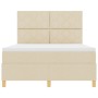Cama con Box Spring y Colchón Crema 140x200 cm Tela by , Beds and slatted bases - Ref: Foro24-3339705, Price: 521,09 €, Disco...