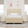 Cama con base ajustable con colchón crema 160x200 cm tela by , Beds and slatted bases - Ref: Foro24-3339712, Price: 598,82 €,...