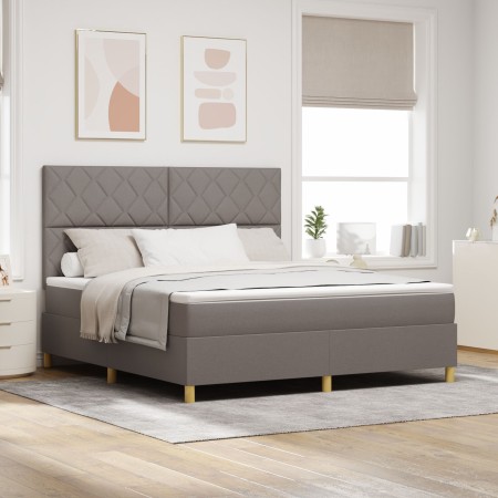 Cama con Somier con Colchón Taupe Super King Tela by , Beds and slatted bases - Ref: Foro24-3339718, Price: 678,59 €, Discoun...