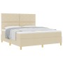 Cama Box Spring con colchón crema super king tela | Foro24.es | Tu tienda online para hogar, jardín y más Foro24.es