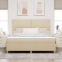 Cama Box Spring con colchón crema super king tela | Foro24.es | Tu tienda online para hogar, jardín y más Foro24.es