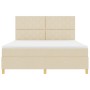 Cama Box Spring con colchón crema super king tela | Foro24.es | Tu tienda online para hogar, jardín y más Foro24.es