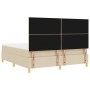 Cama Box Spring con colchón crema super king tela | Foro24.es | Tu tienda online para hogar, jardín y más Foro24.es