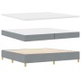 Cama con Base de Muelles y Colchón Gris Claro 200x200 cm Tela | Foro24.es | Tu tienda online para hogar, jardín y más Foro24.es