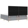 Cama con Base de Muelles y Colchón Gris Claro 200x200 cm Tela | Foro24.es | Tu tienda online para hogar, jardín y más Foro24.es