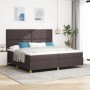Cama con Somier con Colchón Marrón Oscuro 200x200 cm Tela von , Betten und Lattenroste - Ref: Foro24-3339724, Preis: 668,57 €...