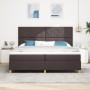 Cama con Somier con Colchón Marrón Oscuro 200x200 cm Tela von , Betten und Lattenroste - Ref: Foro24-3339724, Preis: 668,57 €...