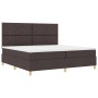 Cama con Somier con Colchón Marrón Oscuro 200x200 cm Tela von , Betten und Lattenroste - Ref: Foro24-3339724, Preis: 668,57 €...