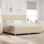 Cama con Base con Colchón Crema 200x200 cm Tela | Foro24.es | Tu tienda online para hogar, jardín y más Foro24.es