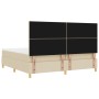Cama con Base con Colchón Crema 200x200 cm Tela | Foro24.es | Tu tienda online para hogar, jardín y más Foro24.es