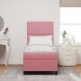 Cama Box Spring con colchón terciopelo rosa 80x200 cm by , Beds and slatted bases - Ref: Foro24-3339733, Price: 329,73 €, Dis...