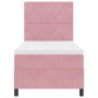 Cama Box Spring con colchón terciopelo rosa 90x190 cm by , Beds and slatted bases - Ref: Foro24-3339739, Price: 344,11 €, Dis...