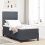 Cama Box Spring con colchón terciopelo gris oscuro 100x200 cm | Foro24.es | Tu tienda online para hogar, jardín y más Foro24.es