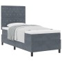 Cama Box Spring con colchón terciopelo gris oscuro 100x200 cm | Foro24.es | Tu tienda online para hogar, jardín y más Foro24.es