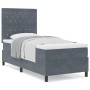 Cama Box Spring con colchón terciopelo gris oscuro 100x200 cm | Foro24.es | Tu tienda online para hogar, jardín y más Foro24.es