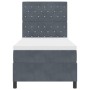 Cama Box Spring con colchón terciopelo gris oscuro 100x200 cm | Foro24.es | Tu tienda online para hogar, jardín y más Foro24.es