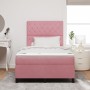 Cama Box Spring con colchón terciopelo rosa 120x200 cm von , Betten und Lattenroste - Ref: Foro24-3339763, Preis: 423,84 €, R...
