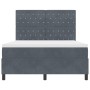 Cama Box Spring con colchón terciopelo gris oscuro 140x190 cm by , Beds and slatted bases - Ref: Foro24-3339765, Price: 516,5...
