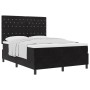 Cama Box Spring con colchón terciopelo negro 140x200 cm by , Beds and slatted bases - Ref: Foro24-3339772, Price: 502,86 €, D...