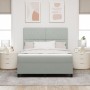 Cama Box Springs  con colchón gris claro de 160x200 cm en terciopelo | Foro24.es | Tu tienda online para hogar, jardín y más Foro24.es