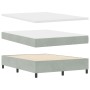 Cama Box Springs  con colchón gris claro de 160x200 cm en terciopelo | Foro24.es | Tu tienda online para hogar, jardín y más Foro24.es