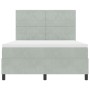 Cama Box Springs  con colchón gris claro de 160x200 cm en terciopelo | Foro24.es | Tu tienda online para hogar, jardín y más Foro24.es